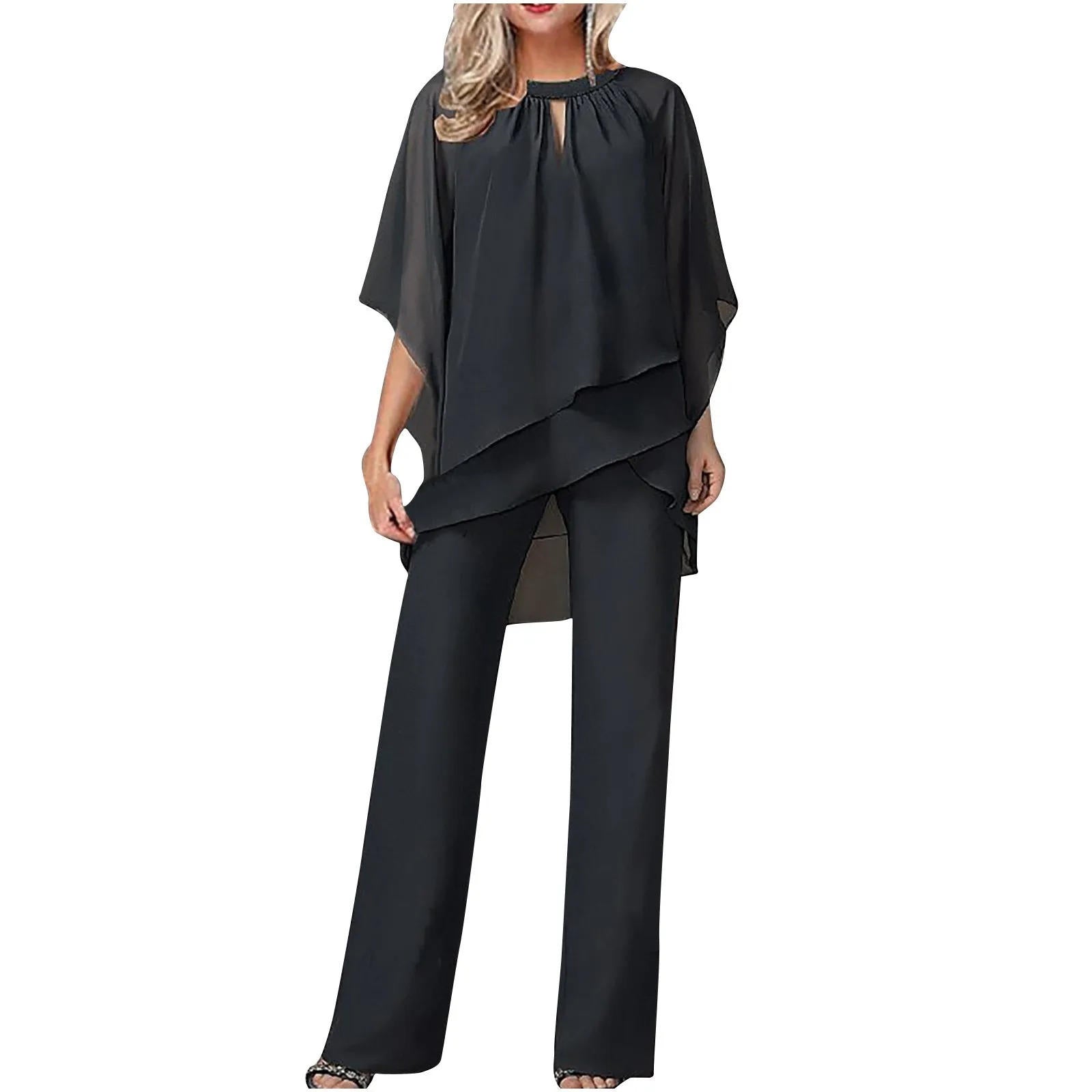 Isabella Women's Wide Leg Chiffon Co-Ord Set 3
