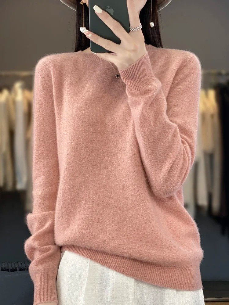 Women's Wool Sweater - Light pink
