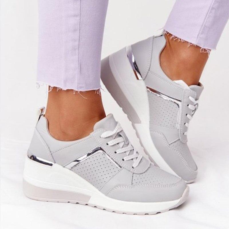 Ivy Women's Leather Platform Sneakers 1