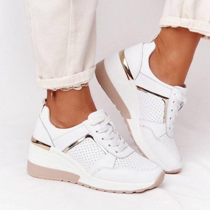 Ivy Women's Leather Platform Sneakers 5