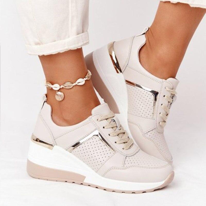 Ivy Women's Leather Platform Sneakers 7