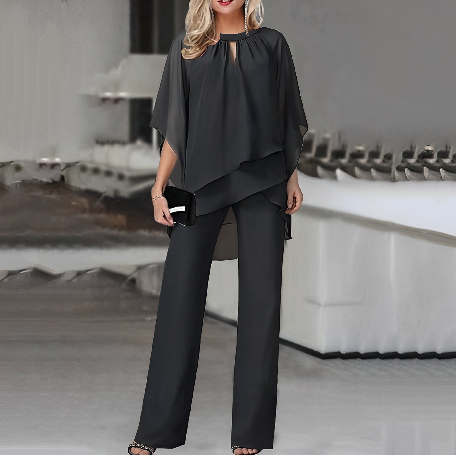 Ivy Women's Wide Leg Trouser Set 4
