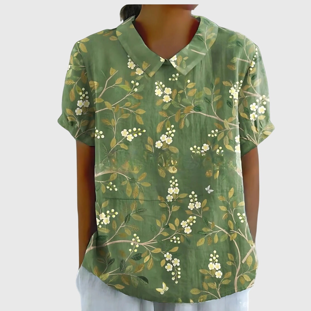 Juliet Women's Floral Short Sleeve Shirt 11