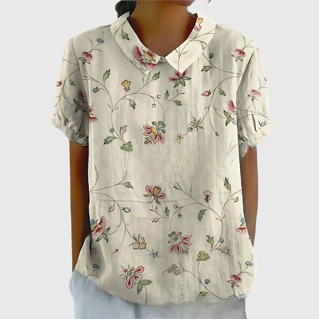Juliet Women's Floral Short Sleeve Shirt 13