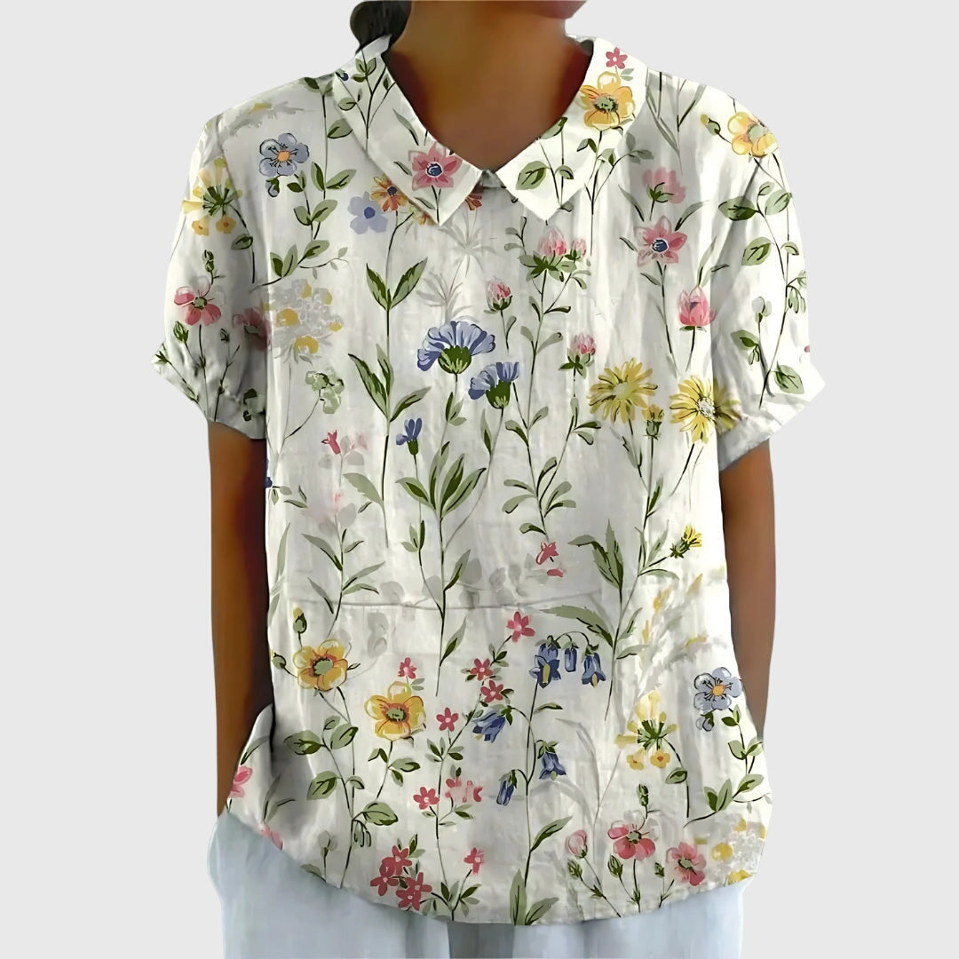 Juliet Women's Floral Short Sleeve Shirt 3