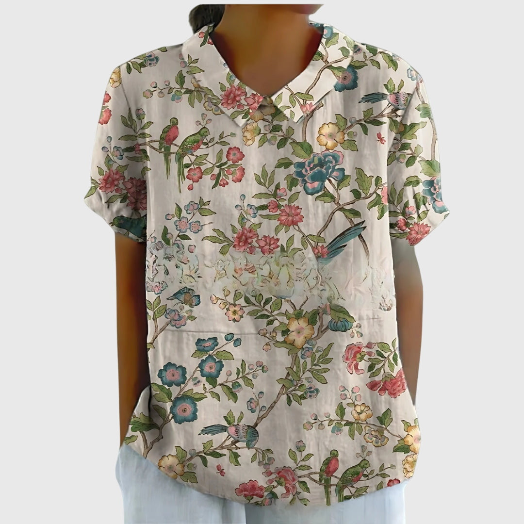Juliet Women's Floral Short Sleeve Shirt 6