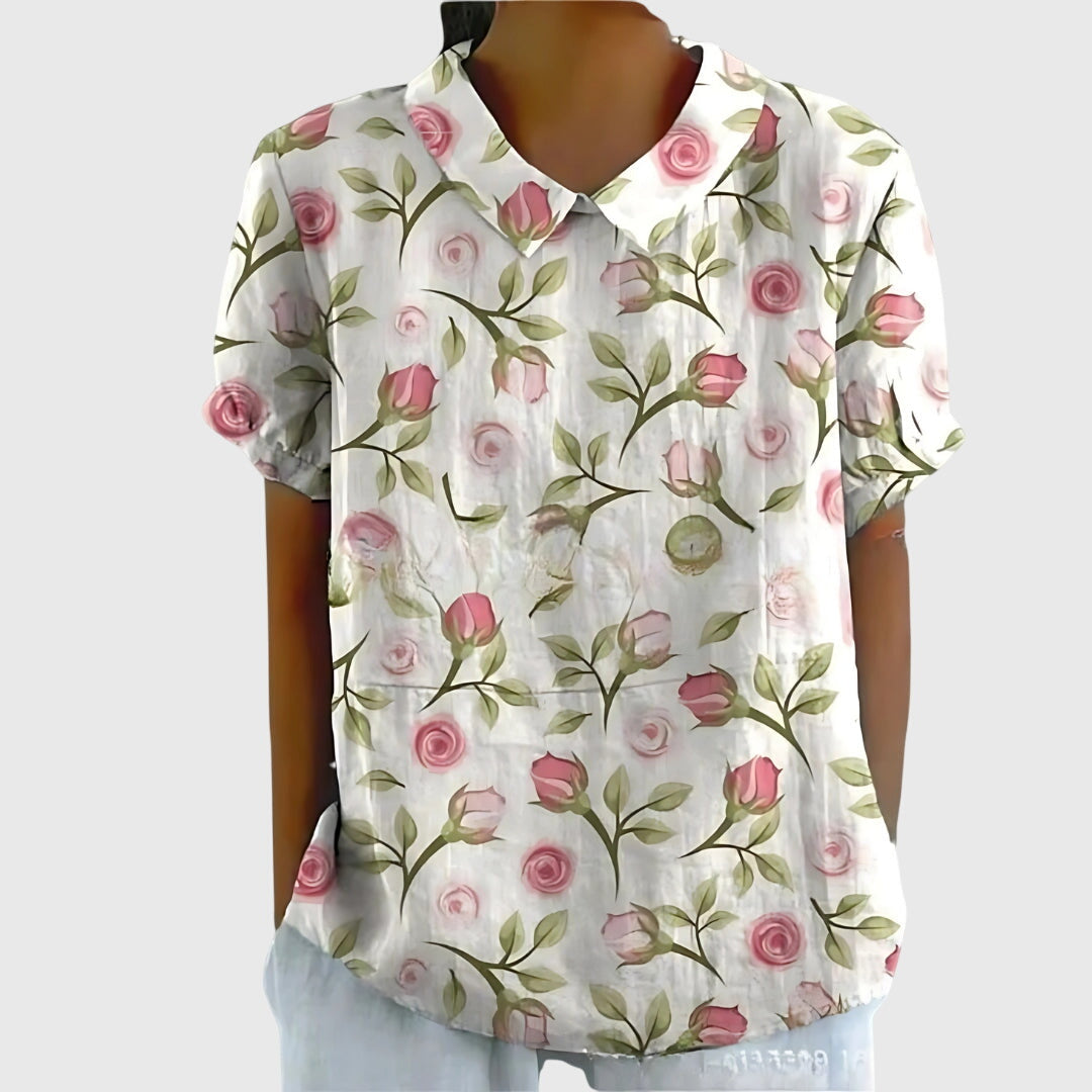 Juliet Women's Floral Short Sleeve Shirt 7