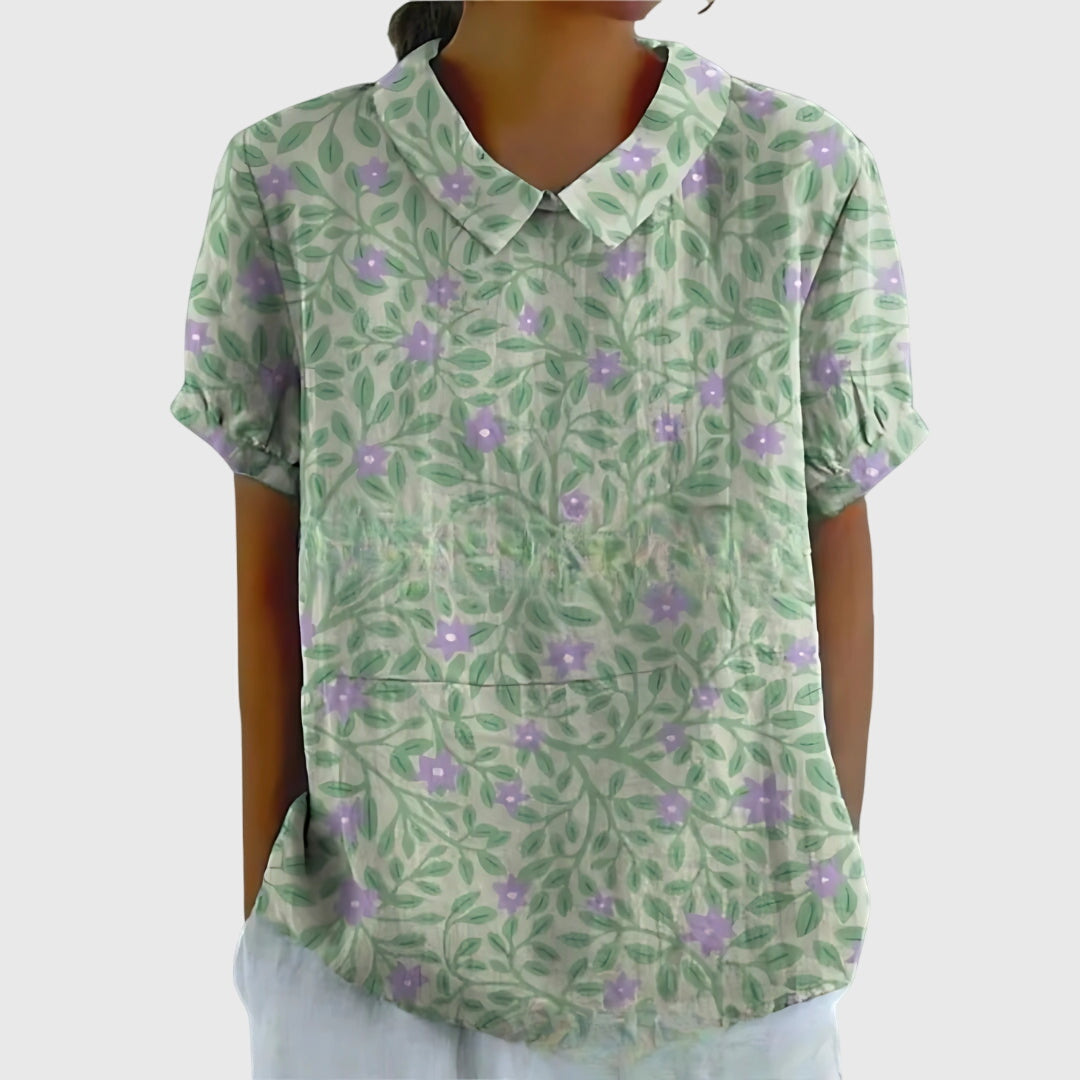 Juliet Women's Floral Short Sleeve Shirt 8