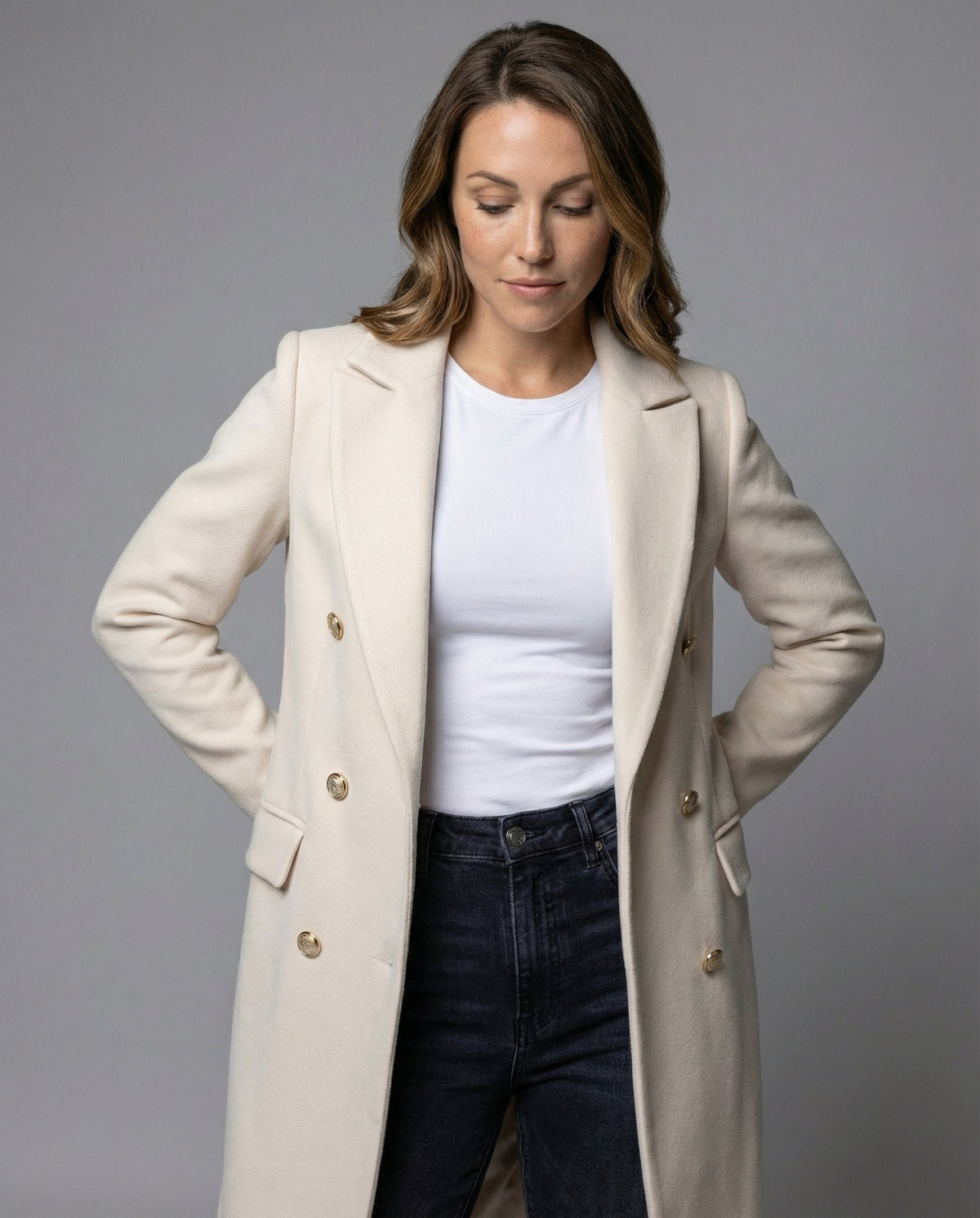 Women's Double-Breasted Wool Coat