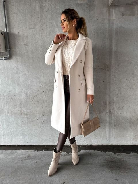 Women's Double-Breasted Wool Coat