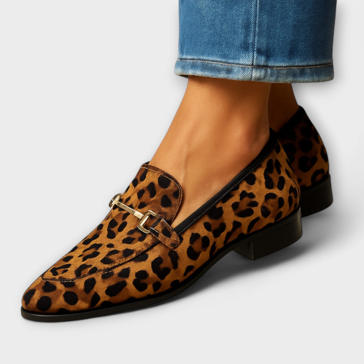 Women's Leopard Loafers - Leopard