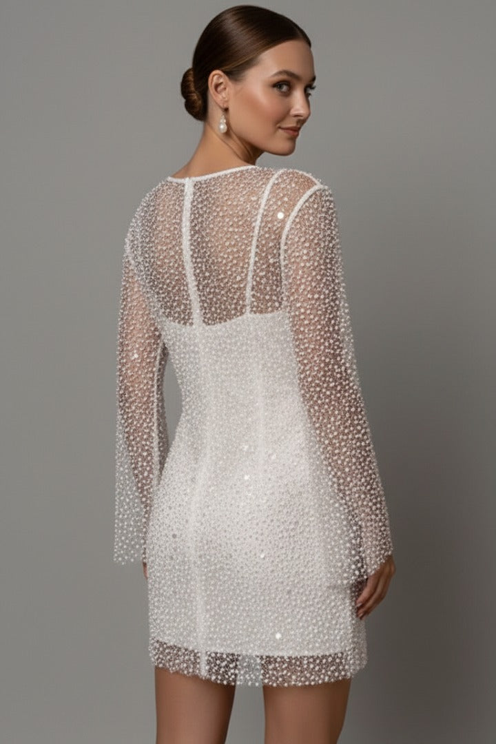 Long Sleeve Sequin Mini Dress