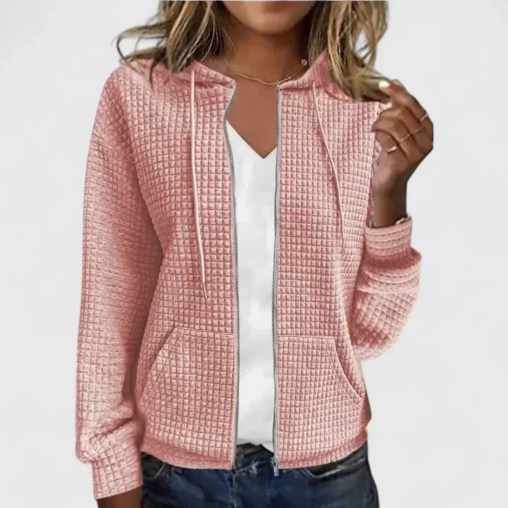 Women's Zip-Up Hoodie - Pink