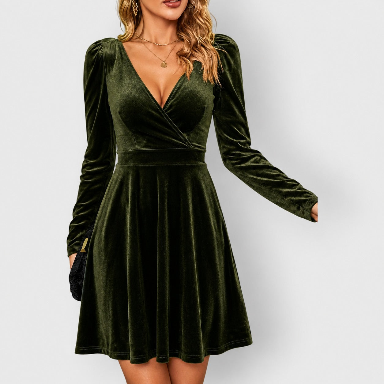 Velvet A Line Mini Dress