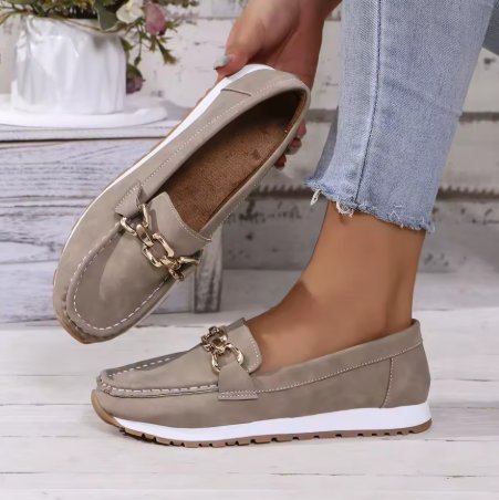 Women's Platform Loafers - Grey