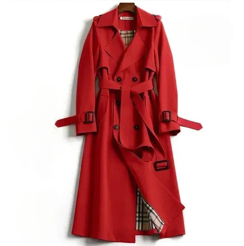 Women's Trench Coat - Red