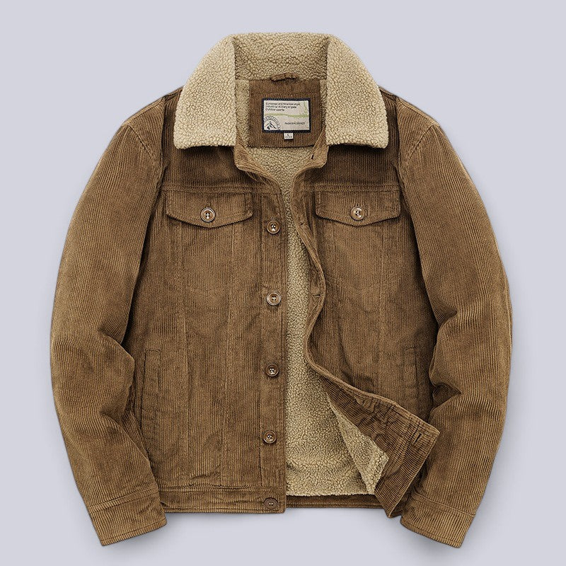 Kyle Men's Corduroy Sherpa Lined Denim Jacket 1