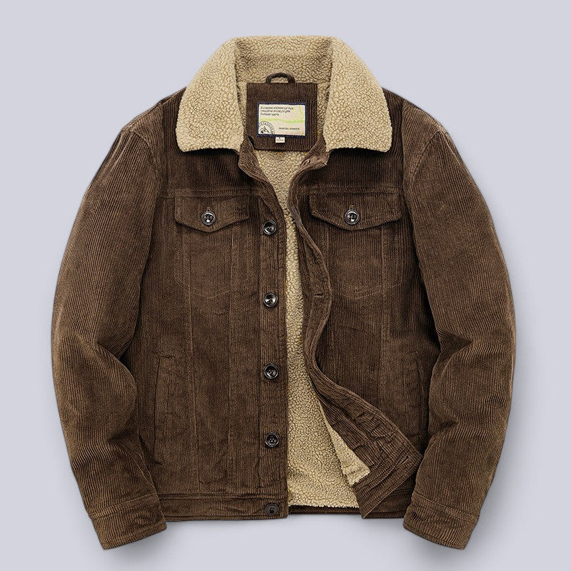 Kyle Men's Corduroy Sherpa Lined Denim Jacket 5