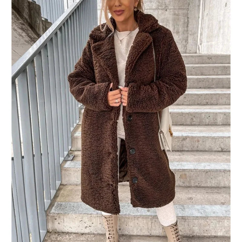 Lauren Women's Wool Double Breasted Trench Coat 3