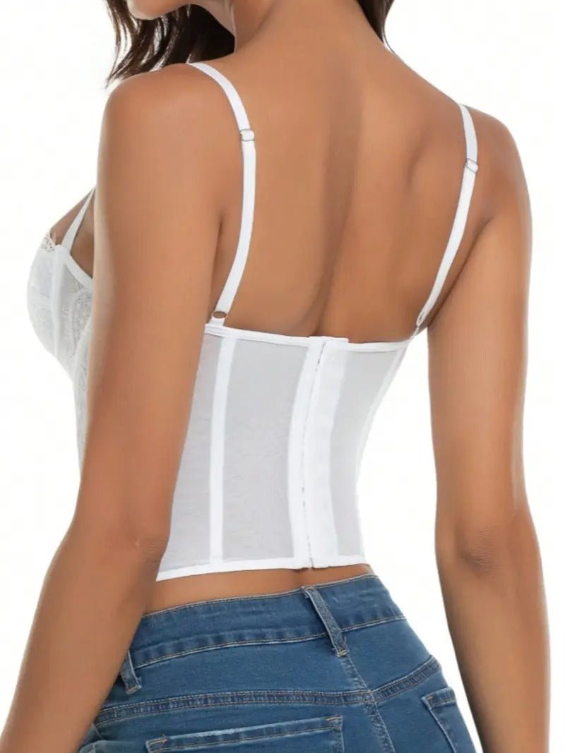 Women's Floral Lace Corset Top