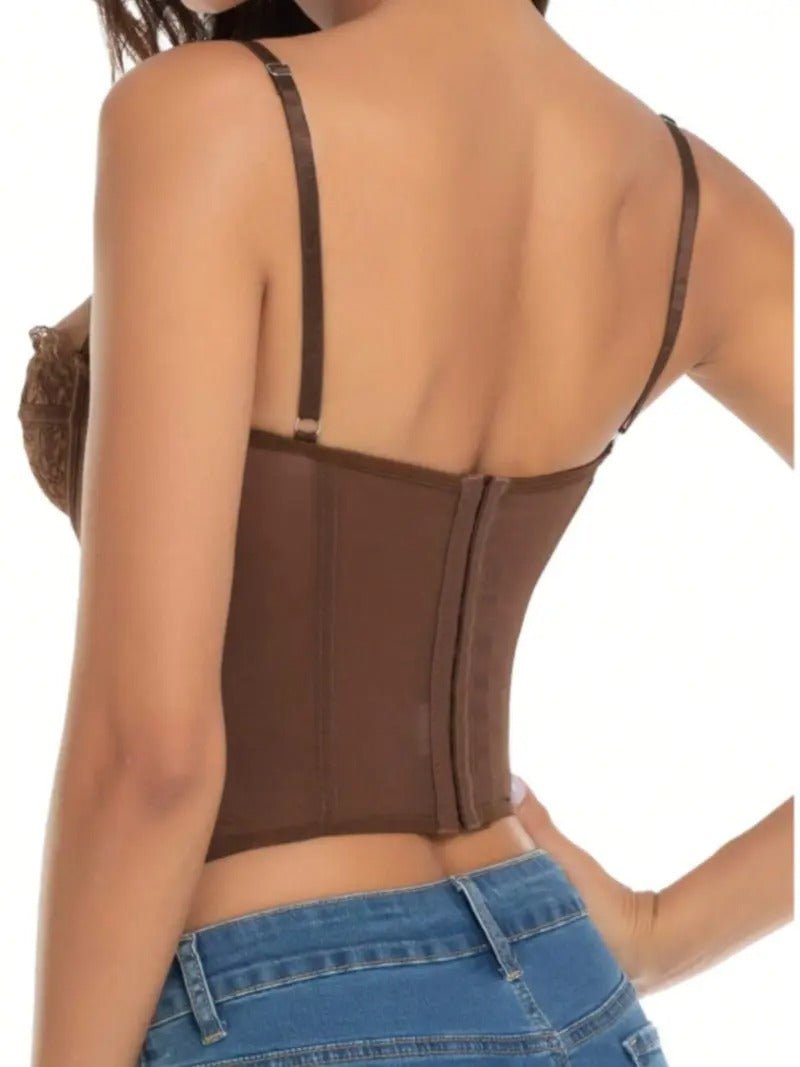 Women's Floral Lace Corset Top