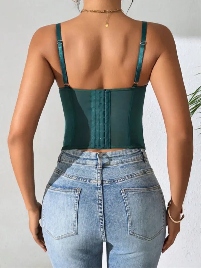 Women's Floral Lace Corset Top
