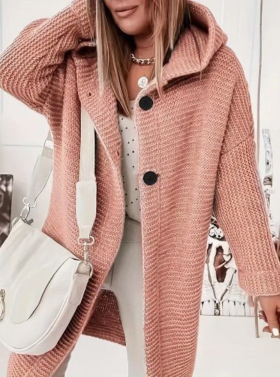 Women's Oversized Cardigan - Watermelon Red