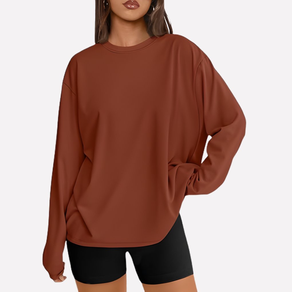 Women's Oversized Crewneck Sweatshirt - Maple