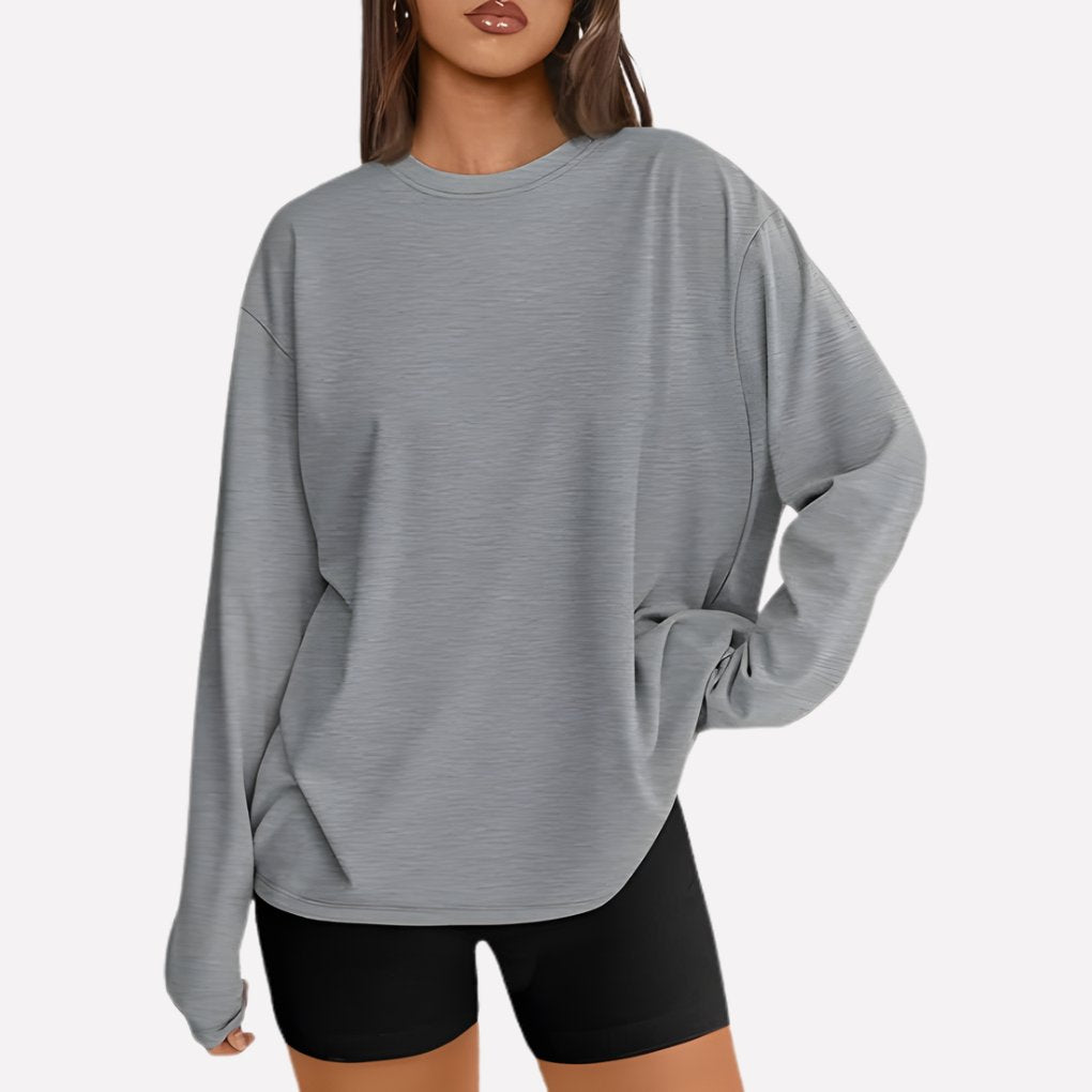 Women's Oversized Crewneck Sweatshirt - Gray