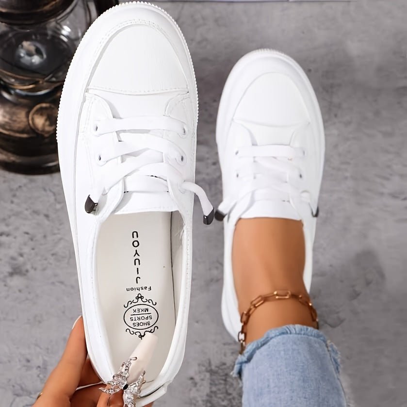 Women's Platform Sneakers - White