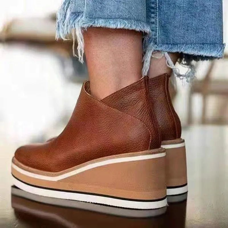 Women's Platform Wedge Ankle Boots