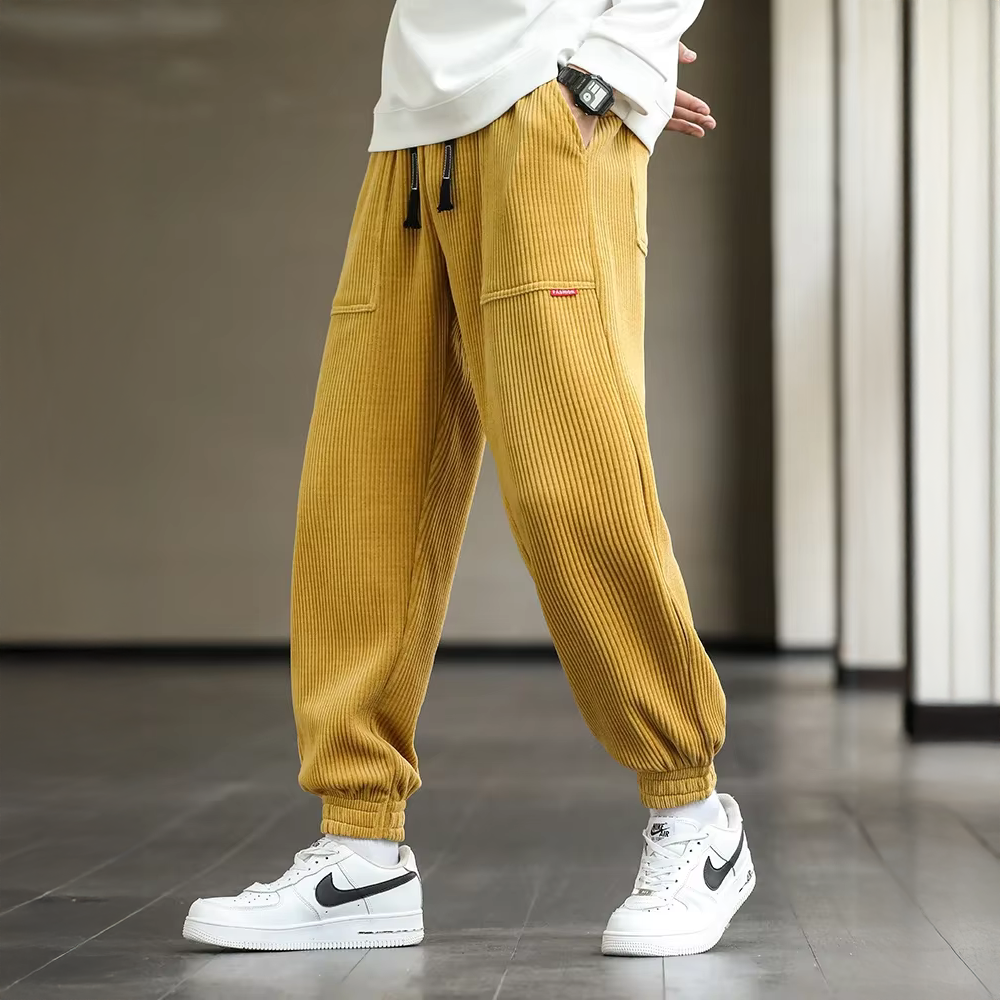 Liam Men's Corduroy Relaxed Fit Joggers 1