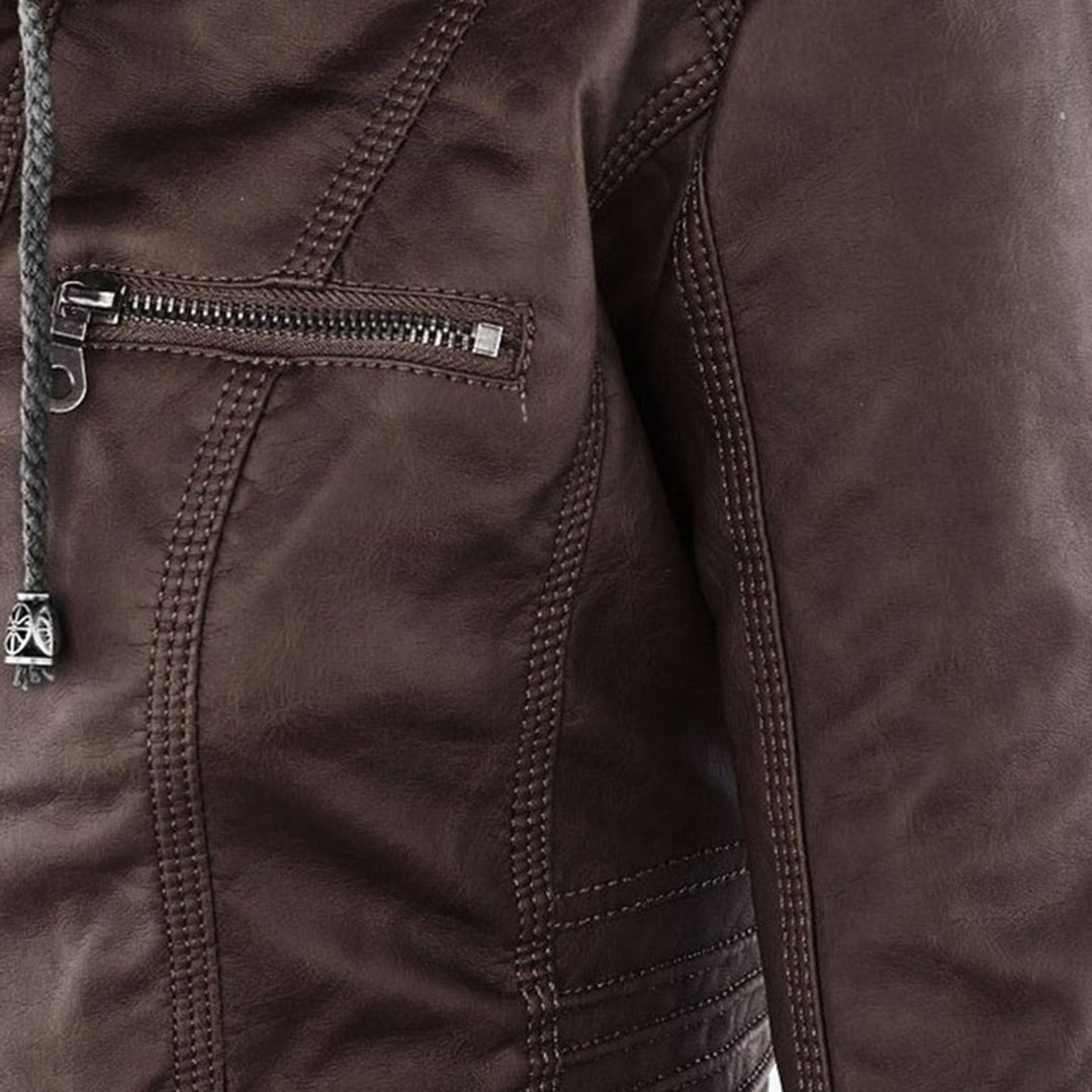Women's Faux Leather Moto Jacket