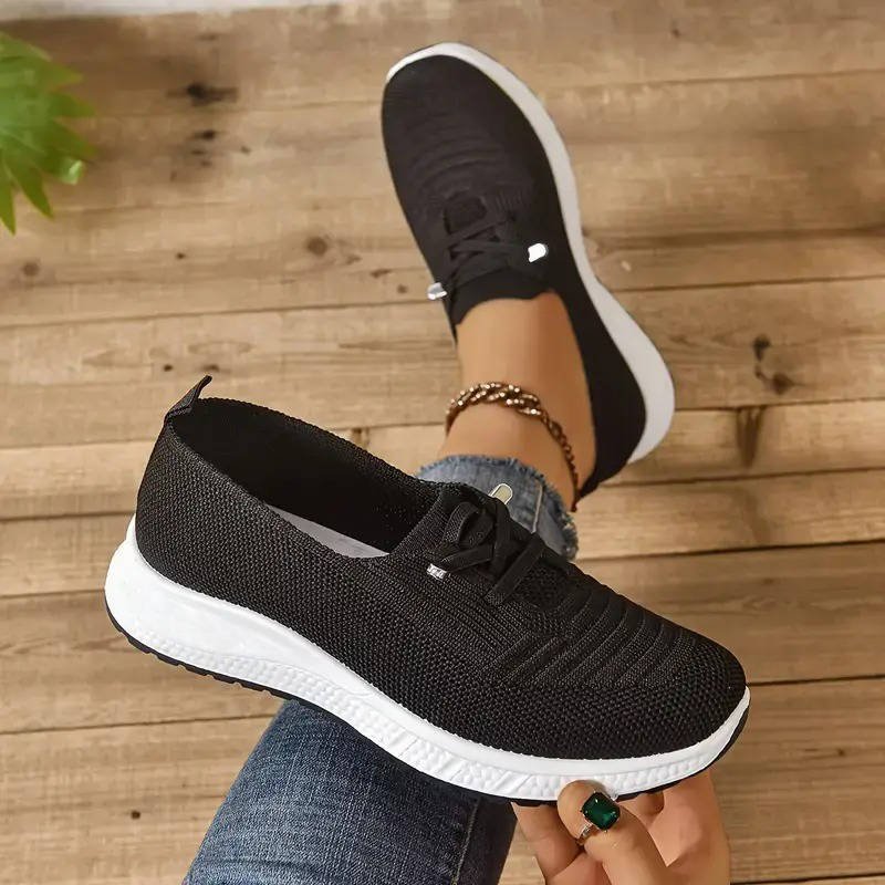 Women's Slip-On Knit Platform Sneakers