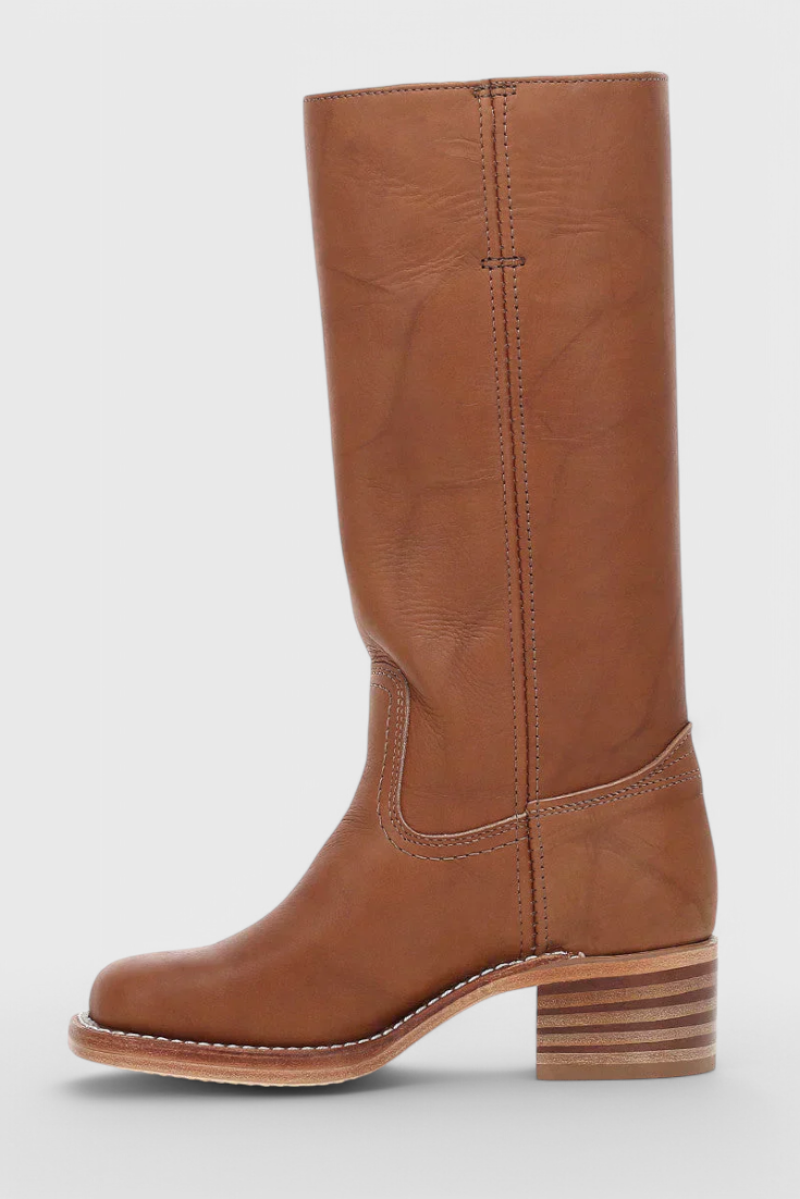 Lily Women's Leather Mid Calf Boots 6