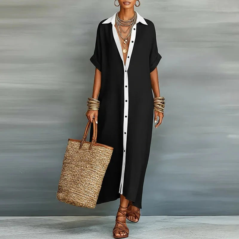 Long Sleeve Maxi Shirt Dress