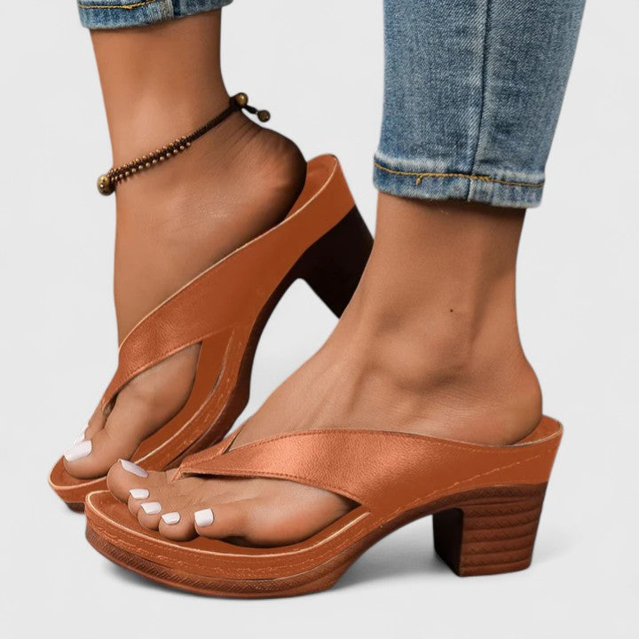 Louisa Women's Leather Toe Post Sandals 3
