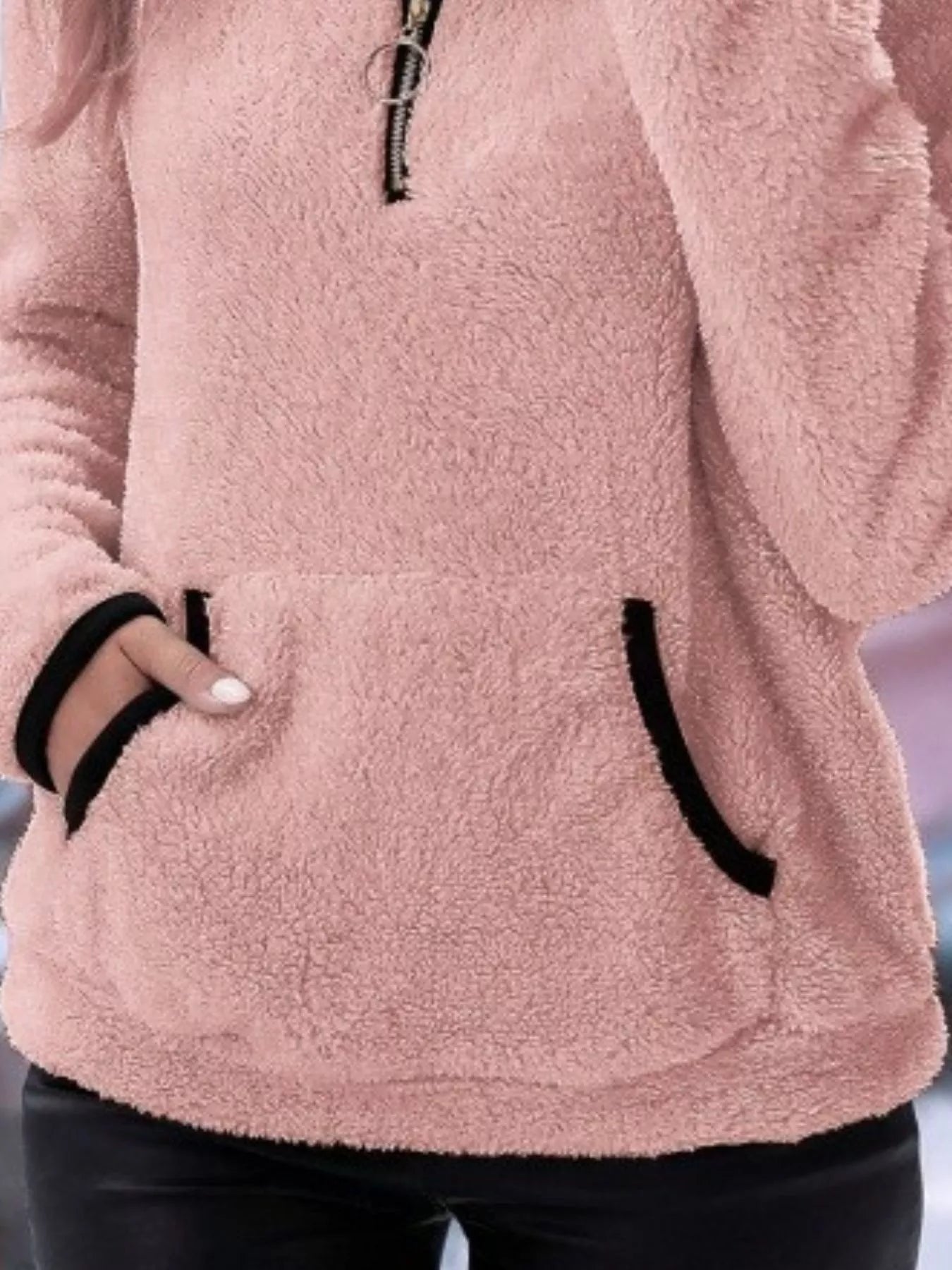 Women's Sherpa Fleece Quarter-Zip Pullover