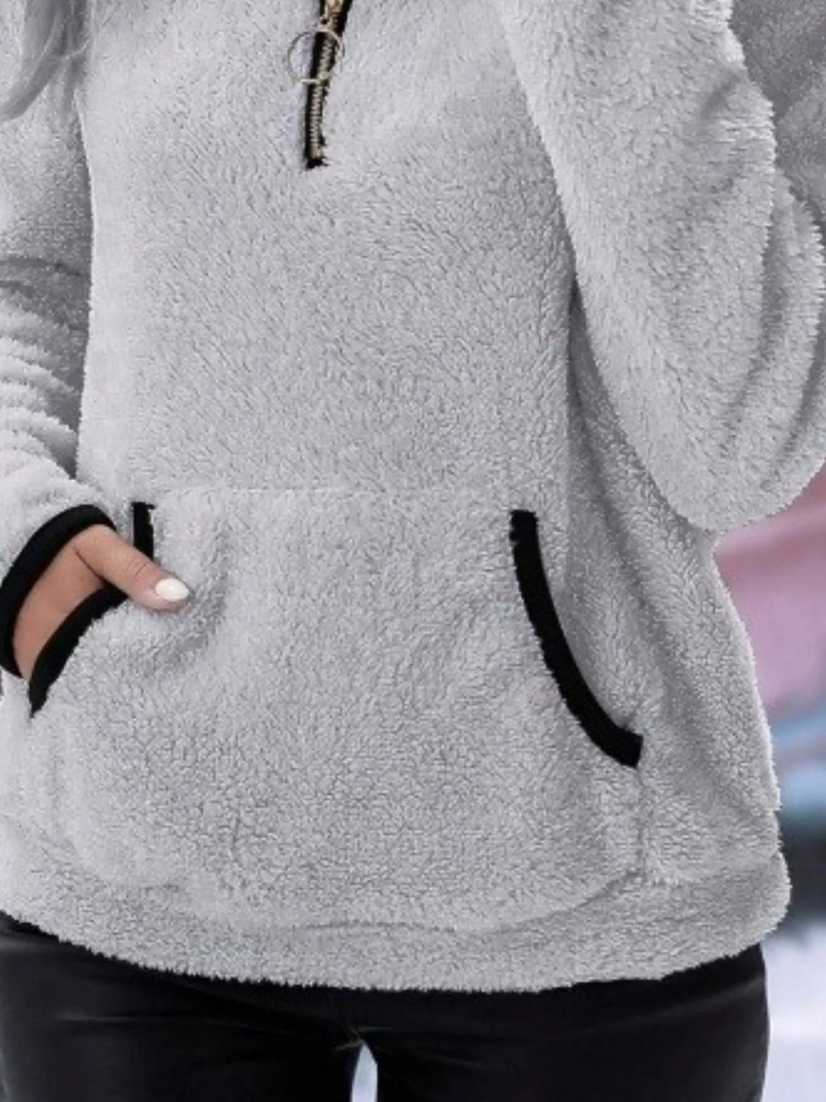 Women's Sherpa Fleece Quarter-Zip Pullover