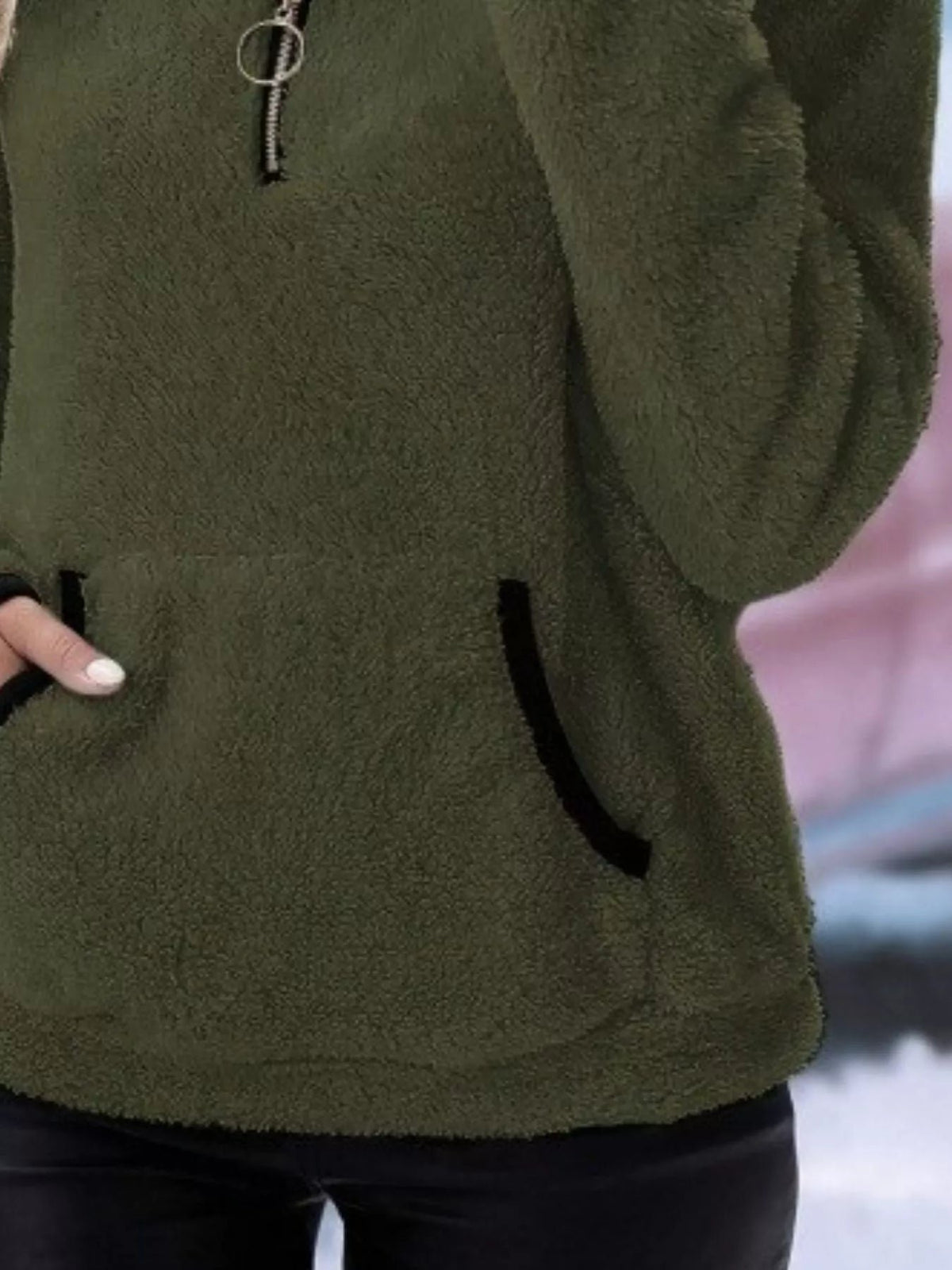 Women's Sherpa Fleece Quarter-Zip Pullover