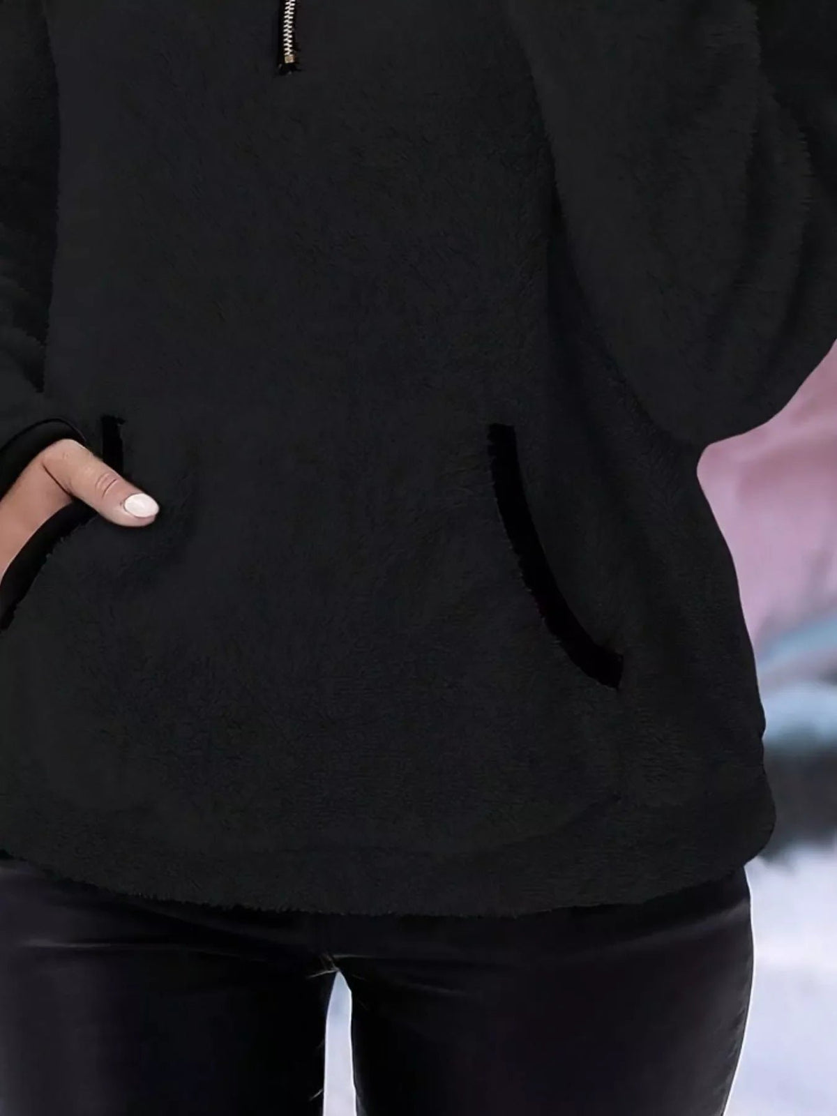 Women's Sherpa Fleece Quarter-Zip Pullover