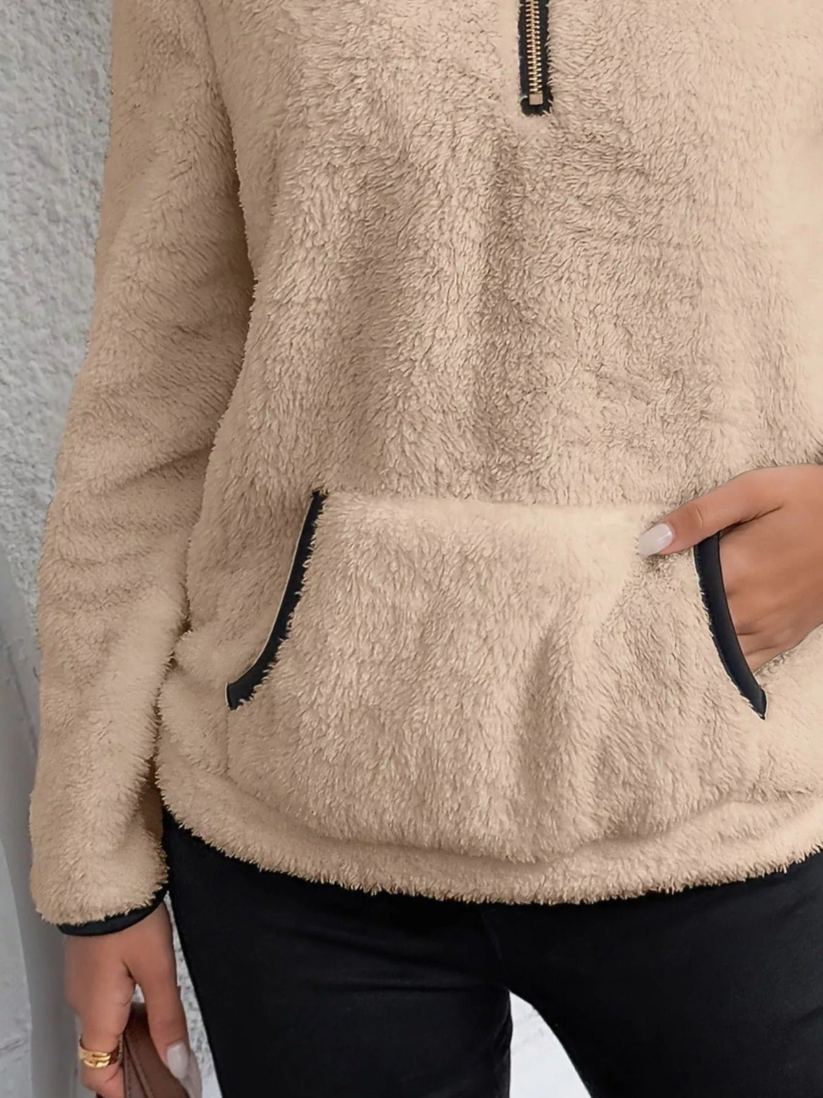 Women's Sherpa Fleece Quarter-Zip Pullover