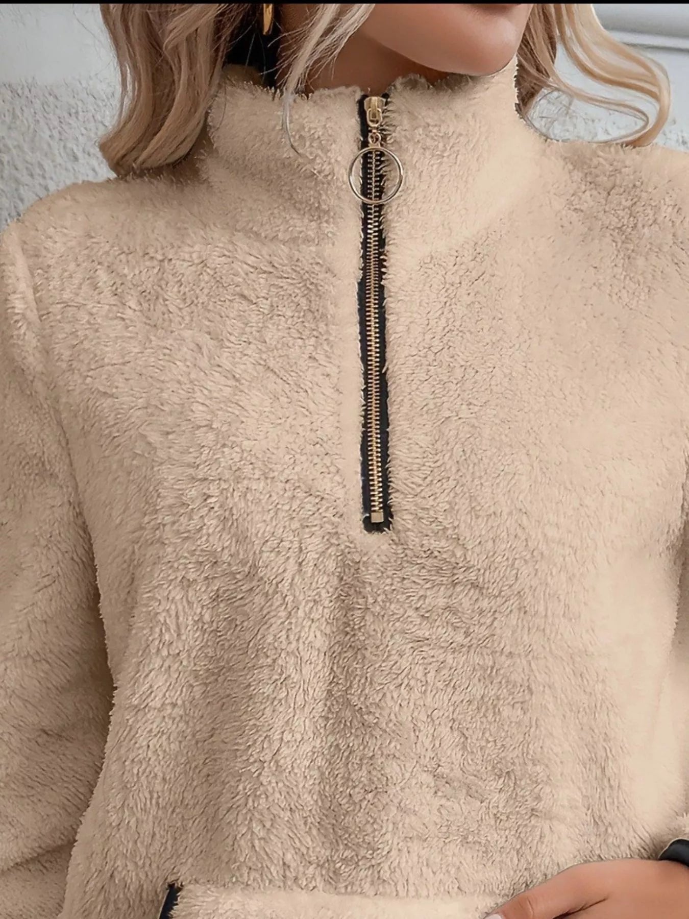 Women's Sherpa Fleece Quarter-Zip Pullover