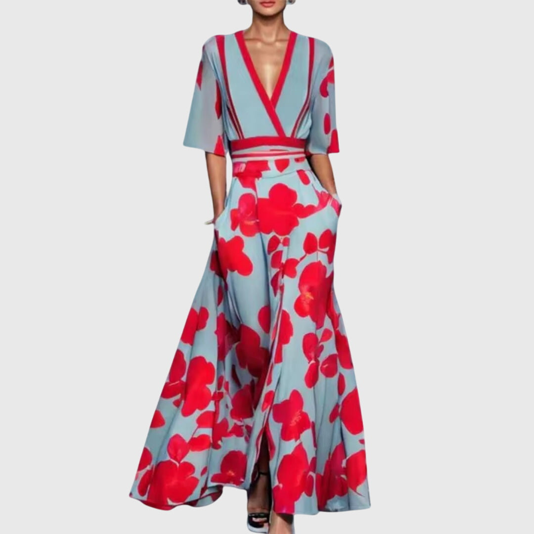 Madeleine Women's Floral Wrap Maxi Dress 3