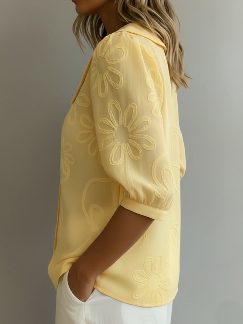 Women's Floral Chiffon Blouse