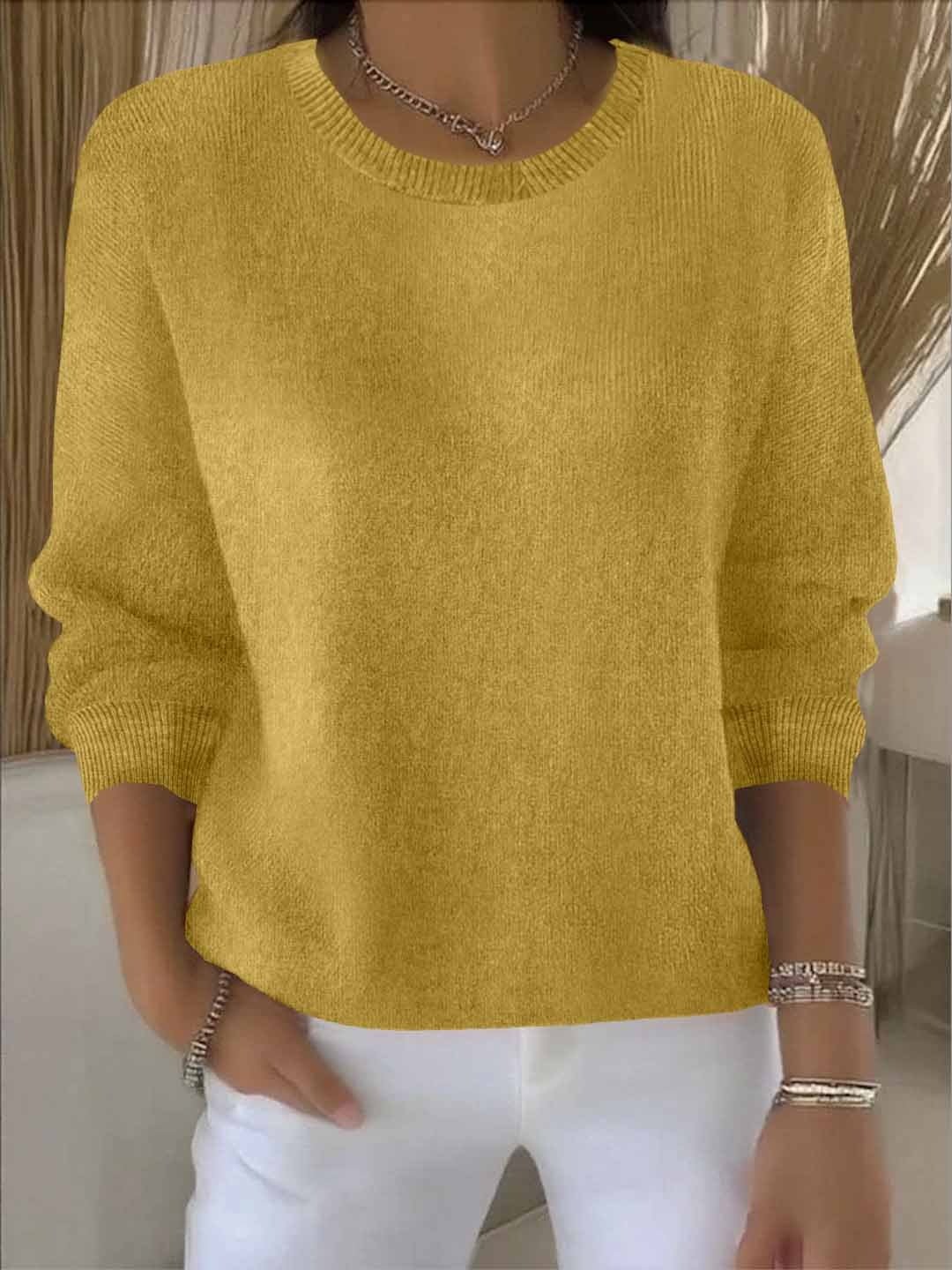 Women's Oversized Sweater - Yellow
