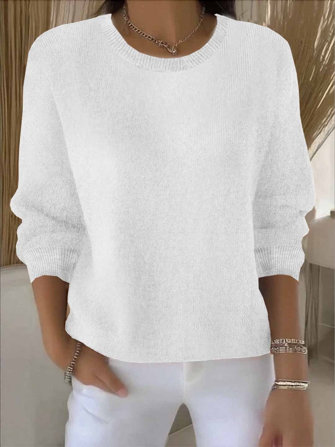 Women's Oversized Sweater - White