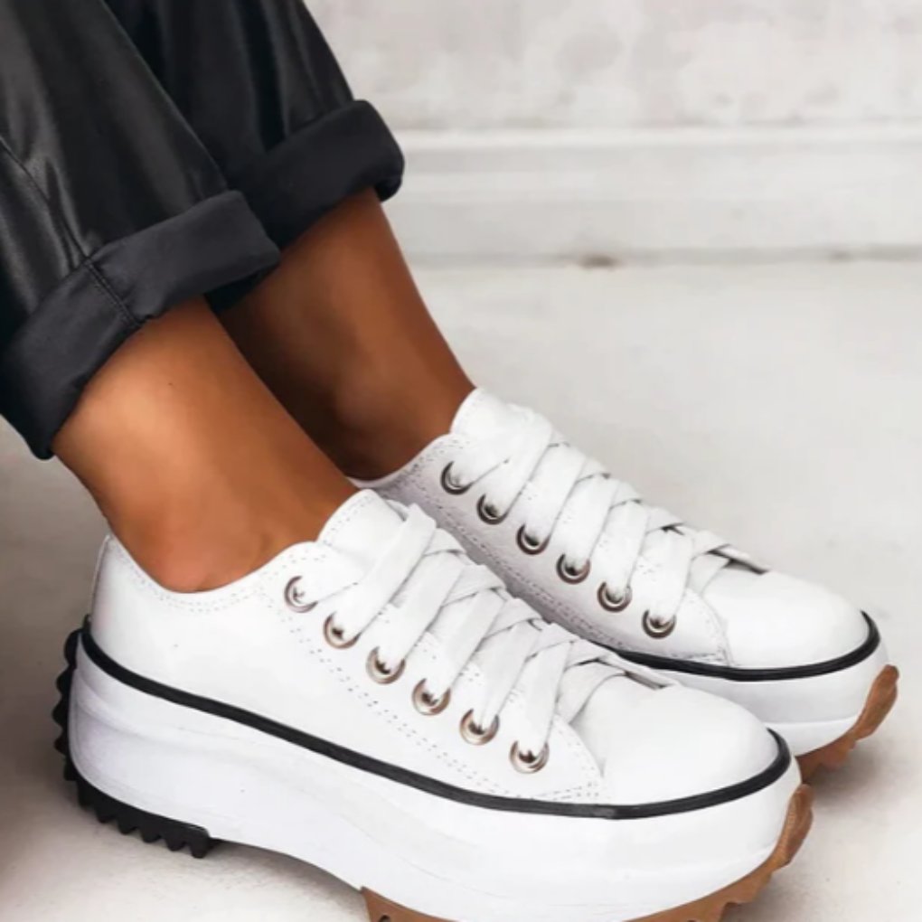 Women's Platform Sneakers - White