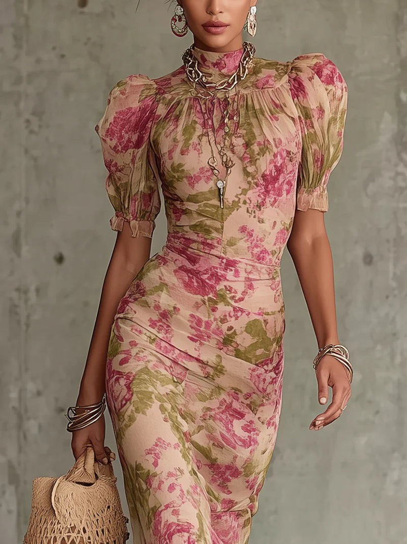 Floral Wedding Guest Maxi Dress