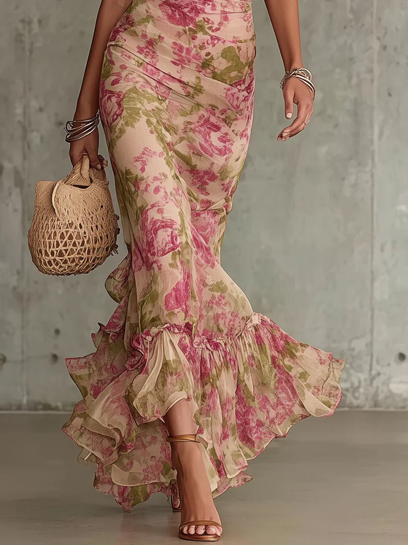 Floral Wedding Guest Maxi Dress